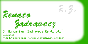 renato zadravecz business card